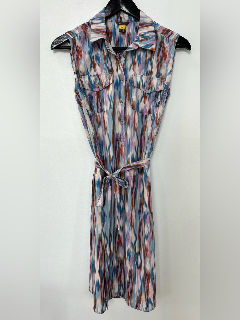 Eddie Bauer Women’s Sleeveless Belted Shirt Dress Size Small - Picture 2 of 5